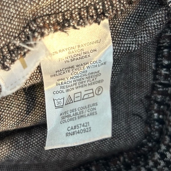 Lou & Grey for LOFT Black, Brown Houndstooth Mock Neck Top & Ponte Leggings Sz M - Picture 14 of 14